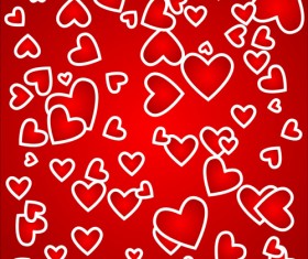 Romantic heart Valentine background free vector 05
