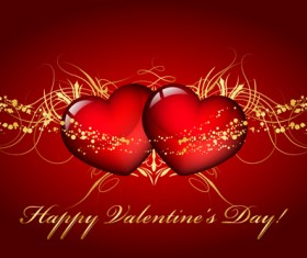 ornate Valentine day art card vector 05