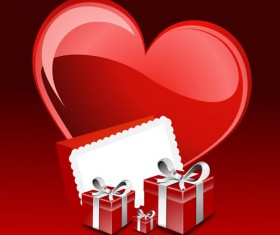Set of Valentine day decor elements vector 01