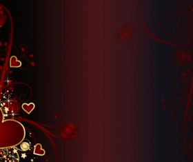 Set of Valentine day decor elements vector 05