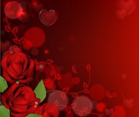 Valentines with Romantic backgrounds vector 04