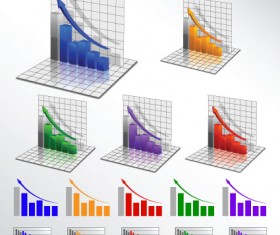 Business 3D graph vector material 01