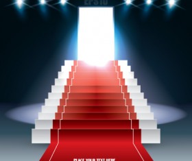 Vector set of Stage and Light background 04