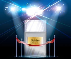 Vector set of Stage and Light background 05