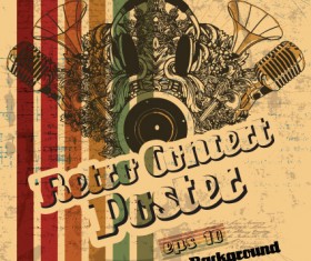 Vintage Garbage backgrounds vector graphics 01