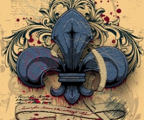 Vintage Garbage backgrounds vector graphics 02