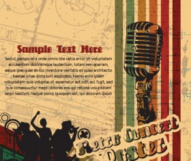 Vintage Garbage backgrounds vector graphics 03