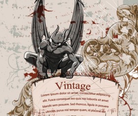 Vintage Garbage backgrounds vector graphics 05