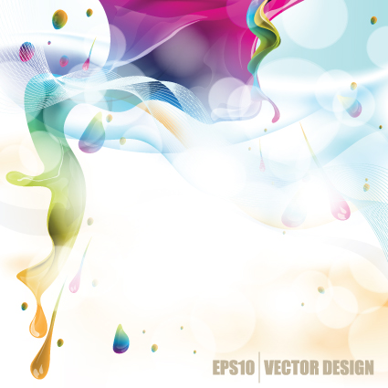 Colorful Watercolor Backgrounds vector material 04