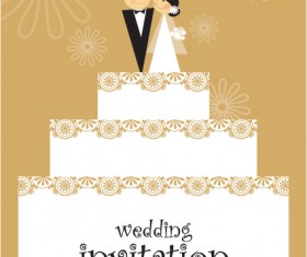 Set of Wedding Invitation cards design vector 01