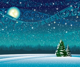 Beautiful Winter landscapes 04 vector