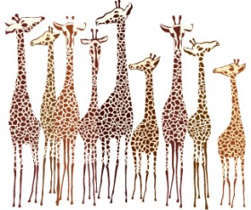 Hand drawn Zebra and giraffe design vector 02