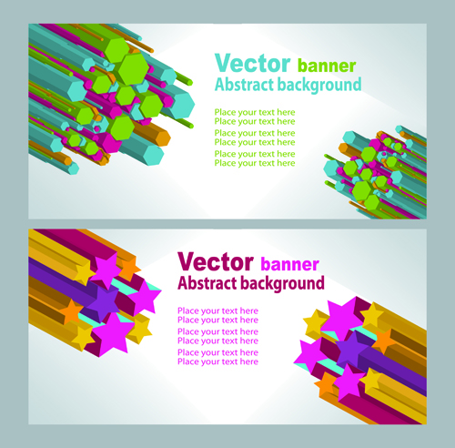 Abstract background banner vector graphics 01
