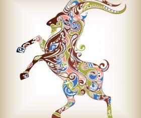 Vivid Abstract animals design elements vector 03