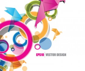 Vector Set of abstraction art backgrounds material 02