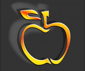 Creative apple Vector illustration set 04