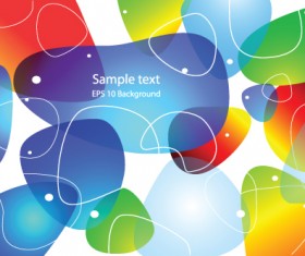 Set of colored Abstract vector backgrounds art 04