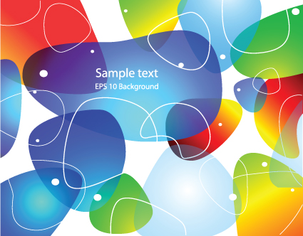 Set of colored Abstract vector backgrounds art 04