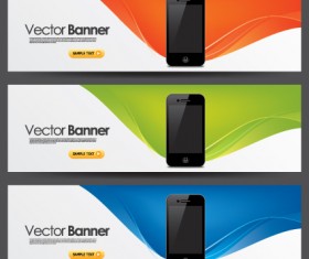 Elements of Colored banner design vector 03