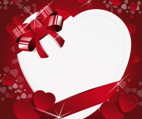 Valentine Day Background with hearts vector 01