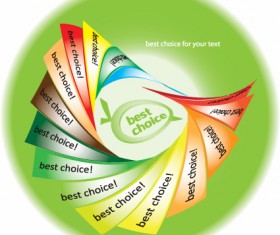 Set of best choice Sticker vector graphic 01