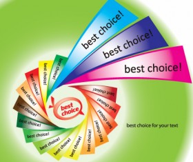 Set of best choice Sticker vector graphic 03