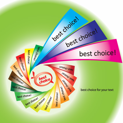 Set of best choice Sticker vector graphic 03