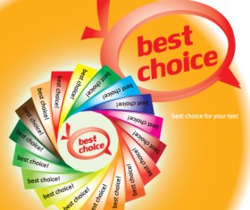Set of best choice Sticker vector graphic 04