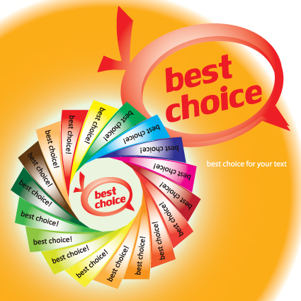 Set of best choice Sticker vector graphic 04