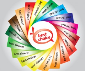 Set of best choice Sticker vector graphic 05