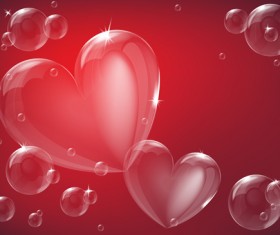bubble hearts vector