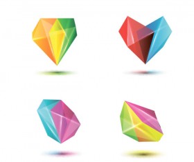 Set of Colored Abstract logo design elements vector 03