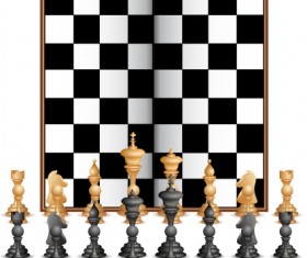 Chess design elements vector set 01