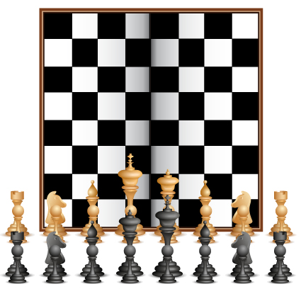 Chess design elements vector set 01
