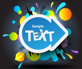 Bright colored elements and labels vector 02