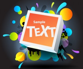 Bright colored elements and labels vector 03