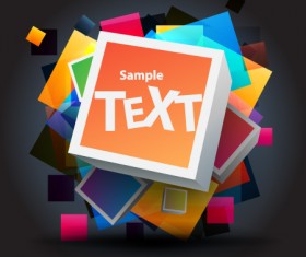 Bright colored elements and labels vector 04