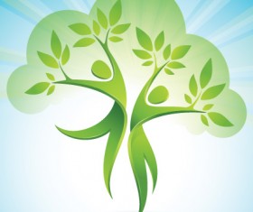 Creative dancers symbol vector 01