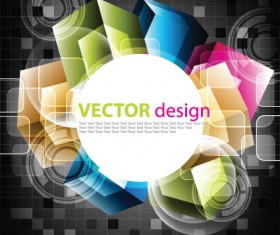 Color graphics with dark background vector 02