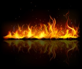Vector set of Fire design elements 01