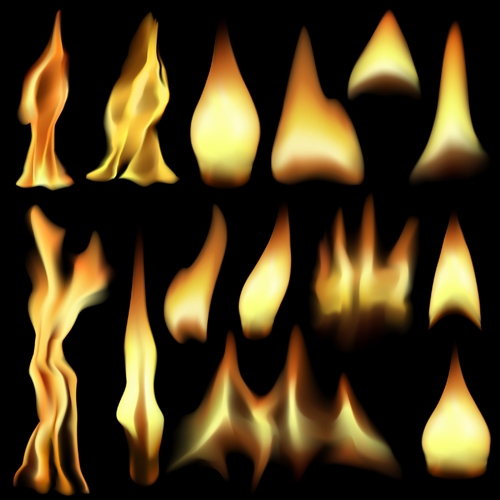 Vector set of Fire design elements 03 free download