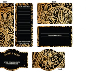 luxurious flower cards design vector 02