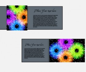 Vector set of flowers business card design 03