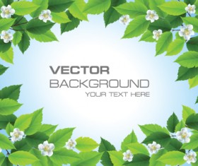 Beautiful flowers frame backgrounds vector 01