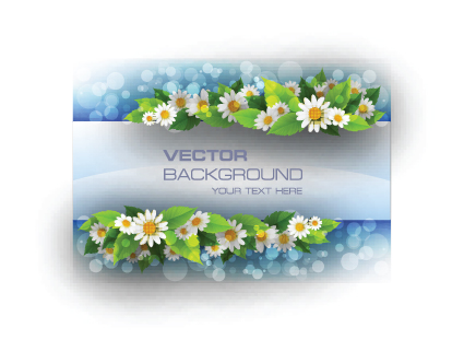 Beautiful flowers frame backgrounds vector 02