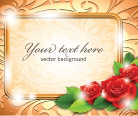 Beautiful flowers frame backgrounds vector 03