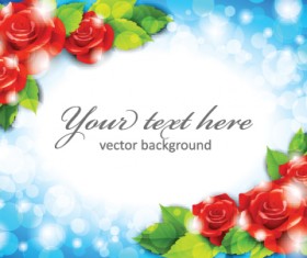 Beautiful flowers frame backgrounds vector 04