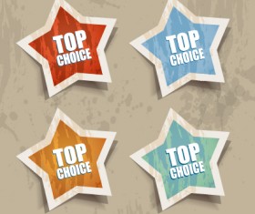 grunge style Stickers design vector 01