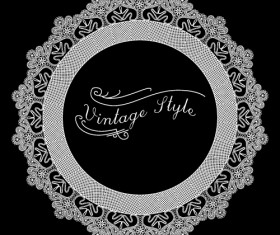 Retro paper lace frames vector 01