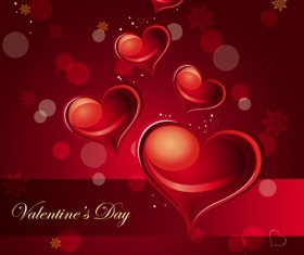 Romantic Love background with Valentine vector 04